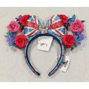 Disney EPCOT UK Floral Minnie Ears | Queen of the Kingdom | 2022 | NWT